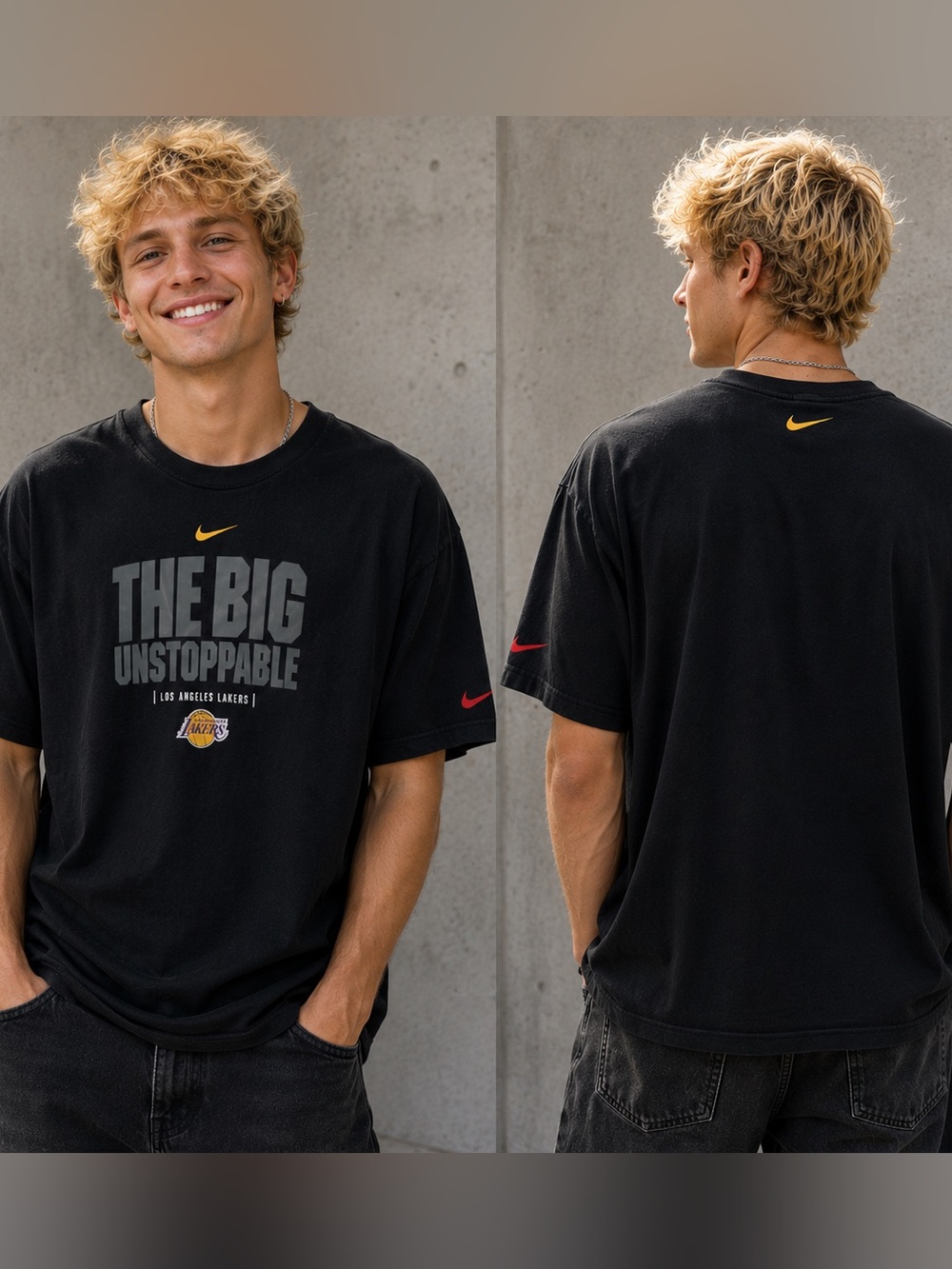 Nike Los Angeles Lakers “The Big Unstoppable” Graphic T Shirt Black XL